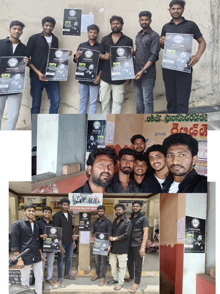 krishnaAAARMY's tweet photo. ఈరోజు మా అన్నయ్య అల్లు అర్జున్ పుట్టినరోజు సందర్భంగా ఈరోజు మా దేవరపల్లి లో ఉన్న బస్టాప్ స్కూల్స్ మరియు పబ్లిక్ ప్లేసులో HPV వాక్సినేషన్ పోస్టర్లు అంటించడం జరుగుతుందిఈ HPV వ్యాక్సిన్ గురించి గురించి పబ్లిక్అందరికీ తెలియజేయాలని మా ఫ్యాన్స్ ఉద్దేశం అల్లు అర్జున్ ఫ్యాన్స్ 
@alluarjun https://t.co/Y4aZrbzvC5