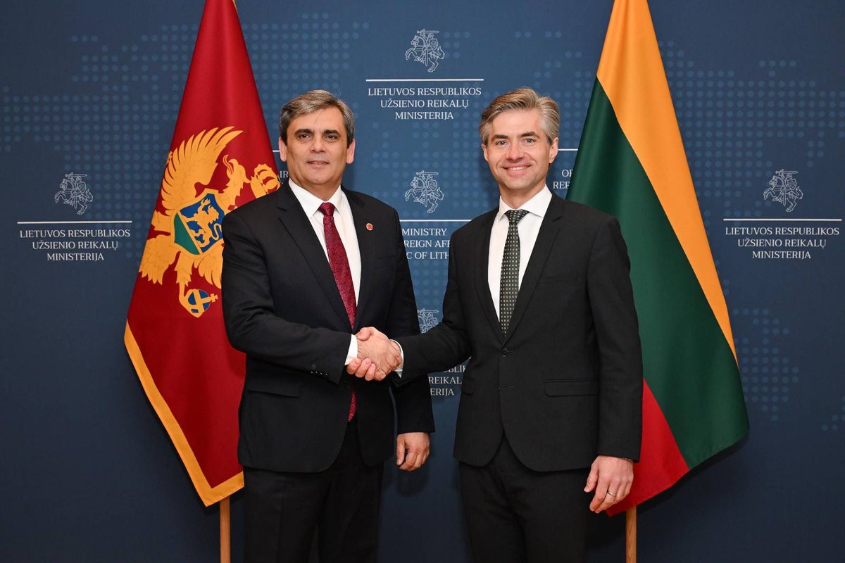BudrysKestutis's tweet image. Good discussion with my colleague  🇲🇪deputy Prime Minister and Foreign Minister @ErvinIbrahimov1. #Montenegro is the #EU integration frontrunner and valuable @NATO ally, who contributes to the security of our region. We commend progress Montenegro has made in the EU accession