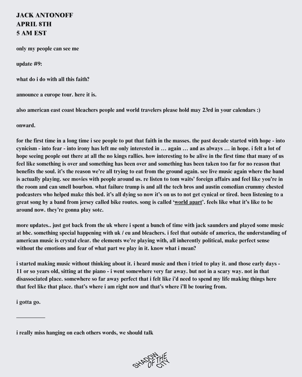 bleachers tweet media