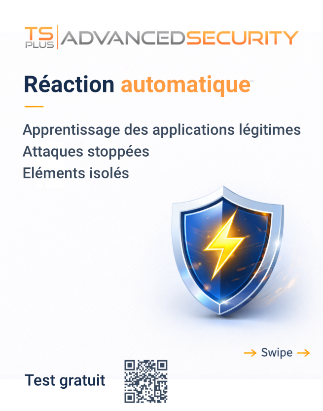 TsplusAcademy's tweet image. Une attaque par ransomware ne se contente pas de verrouiller vos fichiers ; elle paralyse votre entreprise entière. Chaque minute d’arrêt signifie une perte de revenus, des équipes immobilisées et des clients affectés. Protégez votre avenir dès maintenant. #AdvancedSecurity