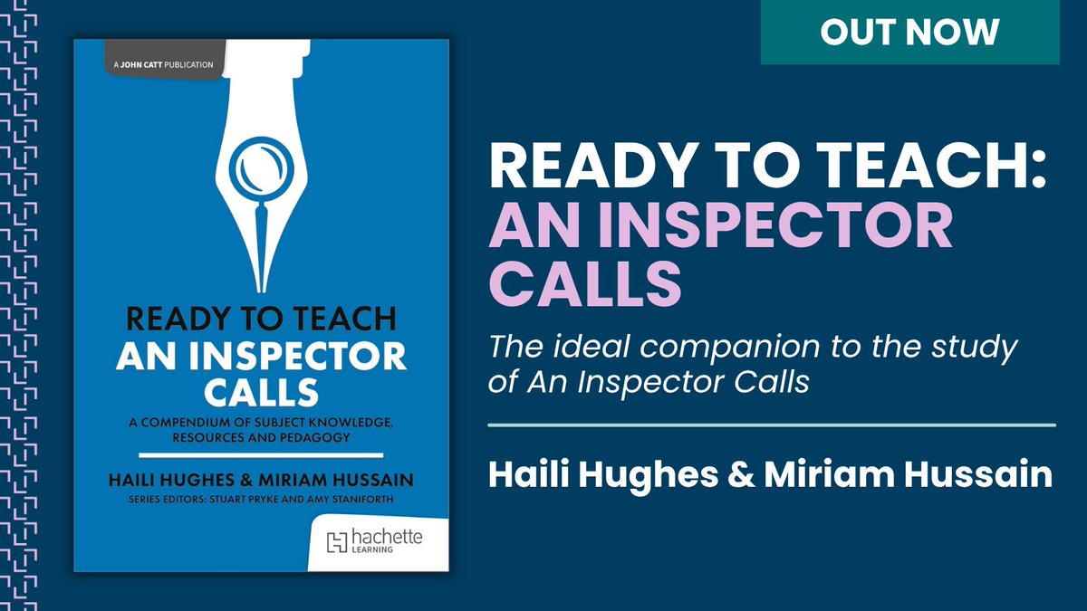 HLearningPD's tweet image. Ready to Teach: An Inspector Calls is full of knowledge-rich approaches underpinned by academic research.

Deliver lessons that will develop your students' scholarship in and passion for English.

Buy now: hachettelearning.com/english/ready-…

#OutNow #AnInspectorCalls #GCSEEnglish