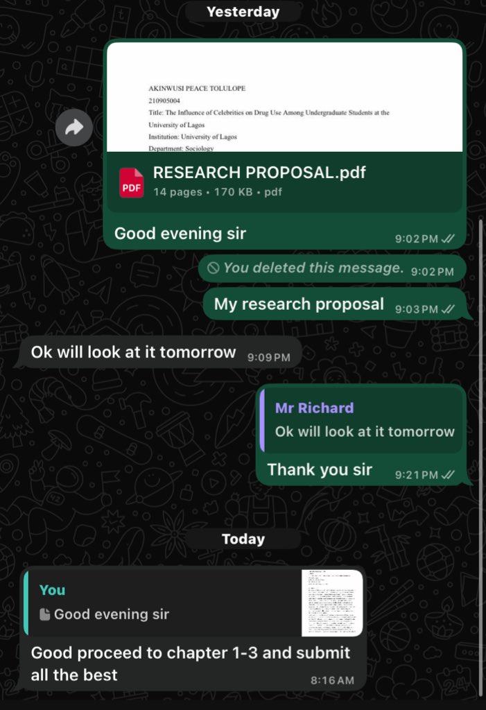 The influence of Drug use among undergraduate students of the university of Lagos🙂‍↔️

I will still come and beg you guys for a FGD😔
