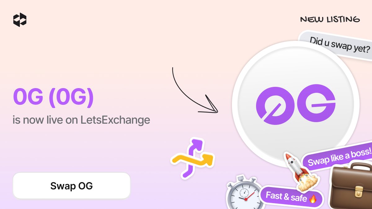 letsexchange_io's tweet image. 🚀 Zero Gravity $0G just touched down on LetsExchange… or maybe floated in 😏

🧠 AI + #DeFi = one slick ecosystem.

📡 Built for smart contracts, staking, NFTs &amp;amp; more.

🔁 Swappable with 5,000+ coins across 300+ networks.

@letsexchange_io gives your swaps the gravity they