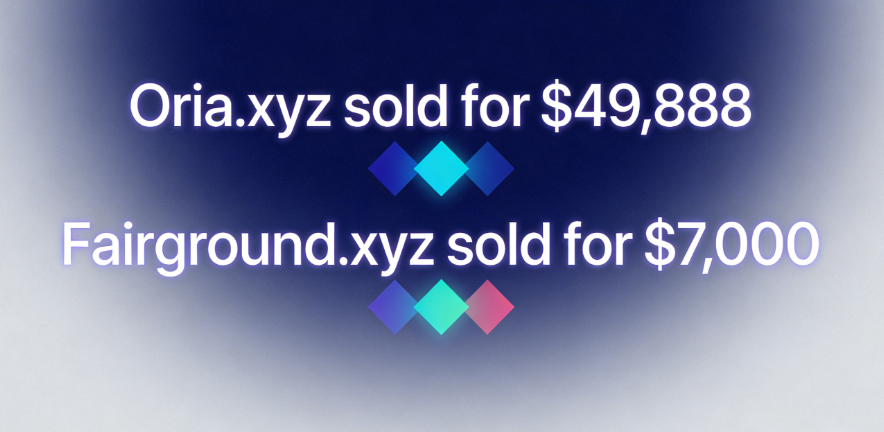 DomainNews24's tweet image. Domain Sold!
💰Oria .xyz sold for $49,888(Sold via afternic）
💰Fairground .xyz sold for $7,000(Sold via spaceship）
🗓️April 7, 2026
🎉Congratulations @swethayenugula 
Swetha has long been involved in the .xyz domain field, specializing in discovering high-quality domains with
