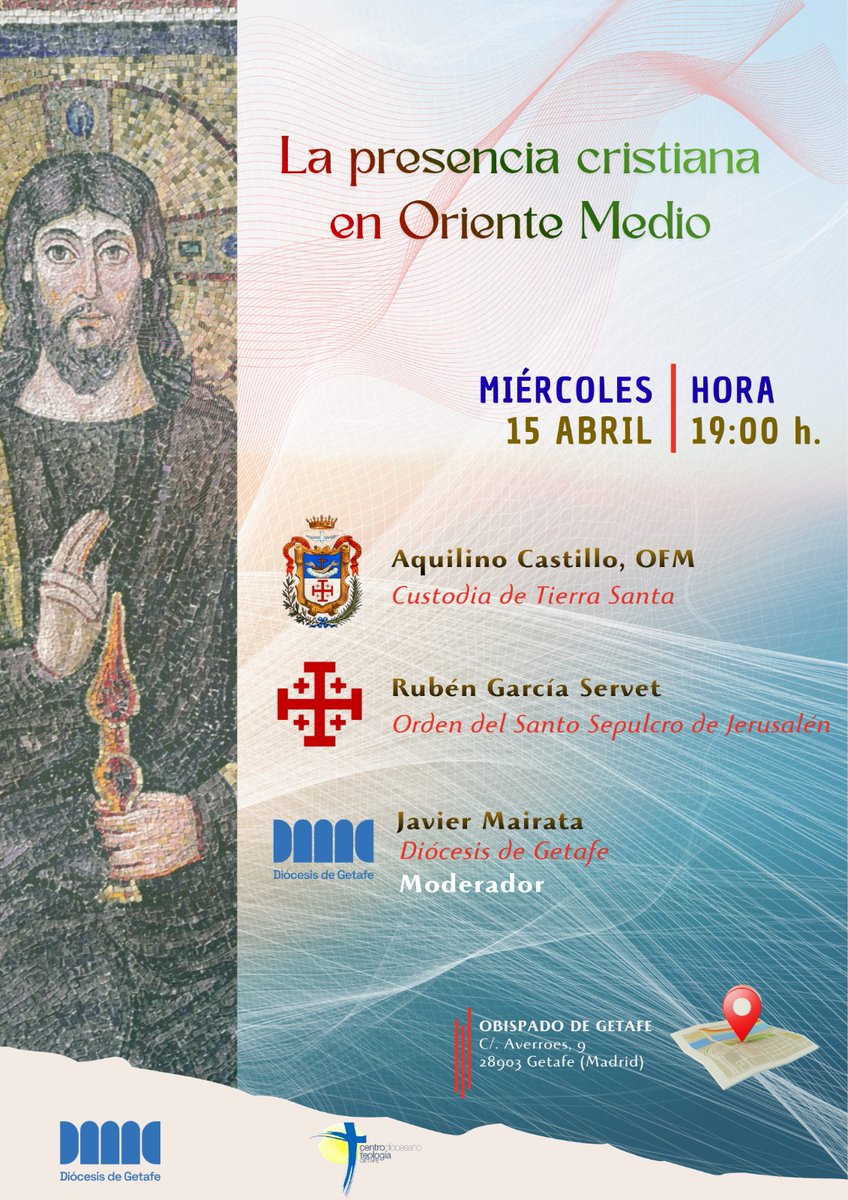 CulturaGetafe's tweet photo. ¿Quieres conocer la realidad de los cristianos en Tierra Santa? ¡No te pierdas este coloquio! https://t.co/KkUHOSdYm1