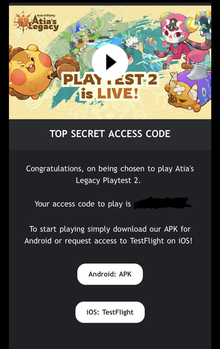 kobin1506's tweet photo. Just received my access code for Axia Legacy’s by Axie Infinity 🔑🔥  
The journey begins now… ready to explore, battle, and build in Lunacia 🚀🎮  

Big thanks to @AxieInfinity 🙌  

#AxieInfinity #AxiaLegacys #Web3Gaming #PlayToEarn #NFTGaming #GameFi #CryptoGaming #Lunacia https://t.co/fQjM4QomJq