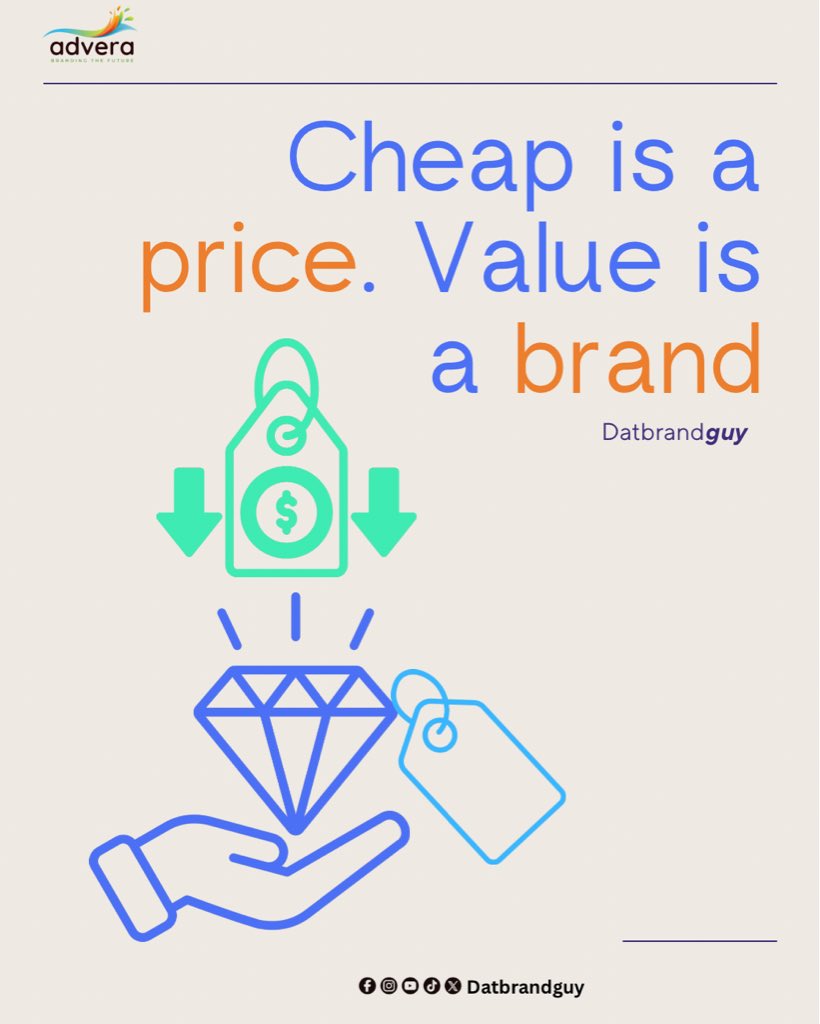 JohnakeodiMoses's tweet image. Stop competing on price. Start competing on value.
#BrandValue #PricingStrategy #BusinessGrowth