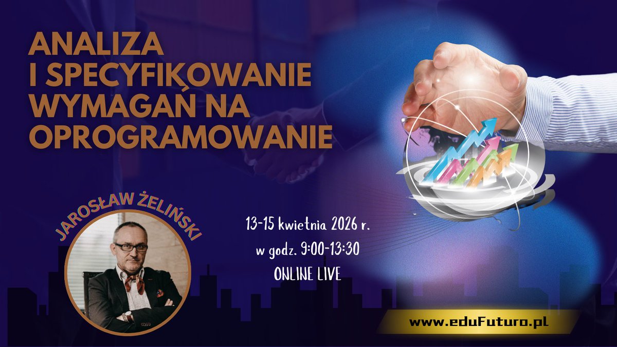 KMeduFuturo's tweet photo. To nie jest kurs „rysowania obrazków”. To kurs budowania solidnych fundamentów pod systemy, które działają.

"Analiza i specyfikowanie wymagań na oprogramowanie"
13-15 kwietnia w godz. 9:00-13:30 #online

🚀 Ostatnia szansa na zapisy przed startem: https://t.co/tAMuqzHuMe

#SysML https://t.co/Ulo6i9Ao0C