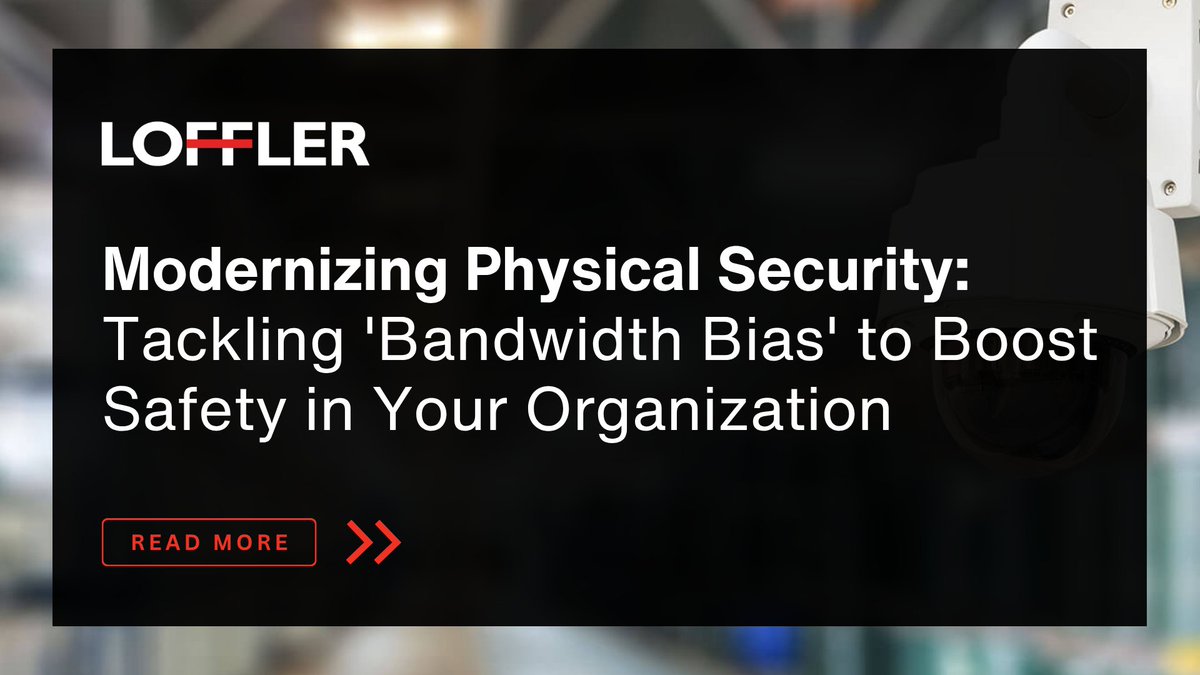 Lofflercos's tweet image. Modern physical security isn’t just about cameras and doors anymore. 

This blog takes a closer look at bandwidth bias and what it means for organizations planning ahead. 

Learn more: bit.ly/47lyt4G 

#Loffler #PhysicalSecurity