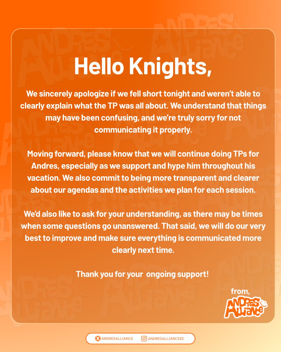 Andres Alliance Official tweet media