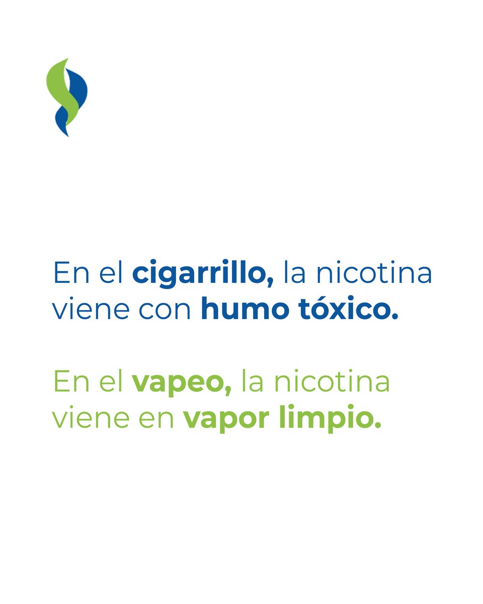 Asovapeuy's tweet photo. El problema es el "paquete" en el que viene la nicotina. Vapear te permite controlar el consumo de nicotina eliminando los miles de químicos tóxicos de la combustión. Informarse es el primer paso https://t.co/WF2O1dfak9