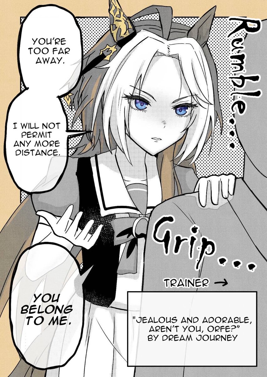 [English translation]

Title: When She Found Out the Trainer Is Single Derby ⑩
#ウマ娘 #UmaTranslations #オルフェーヴル