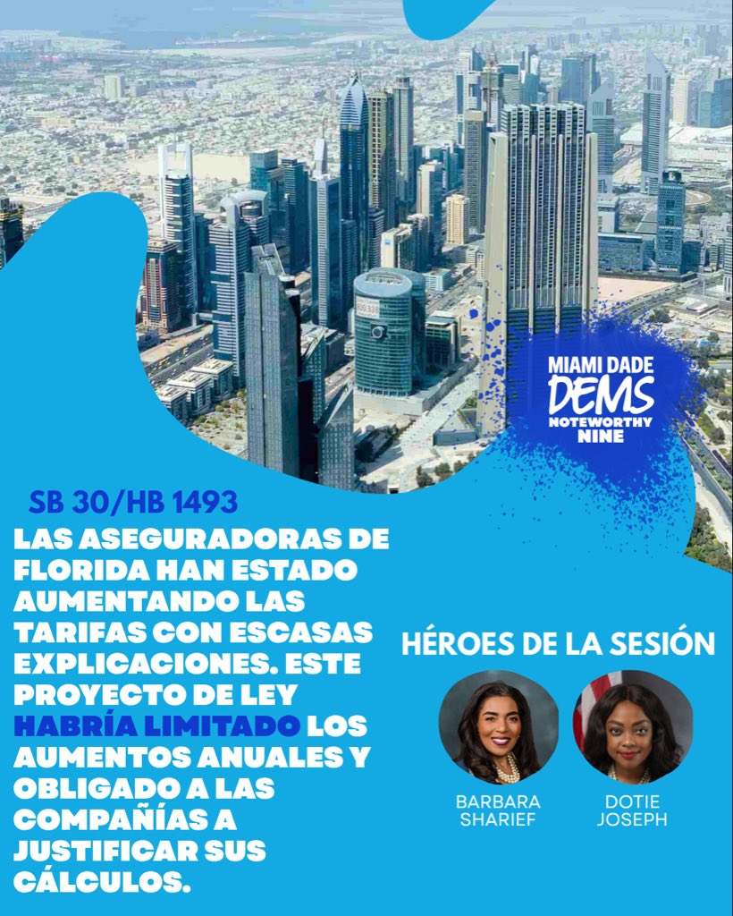 MiamiDadeDems's tweet image. SB 30/HB 1493: Democrats trying to help YOU!

Blocked by Republicans. 

Bloqueado por los republicanos.

Repibliken yo bloke pwojè a.

#florida #fyp #elections
