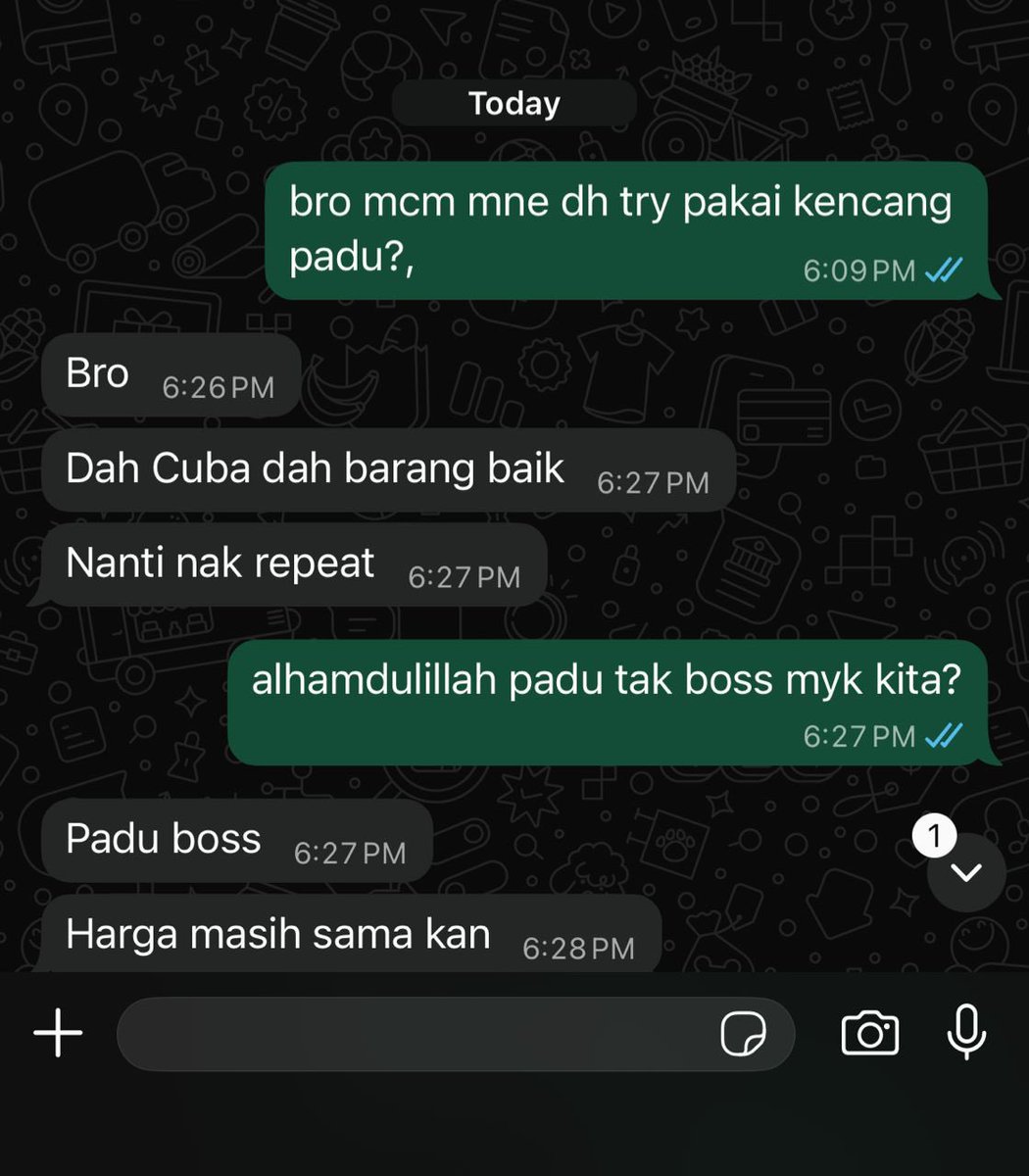 Konek keras je. Kat office pun x ddok diam 🤭
Dah cuba barang baik nk repeat 😋

#kencangpadu 

JANGAN REMBAT FEEDBACK TAU. 
KALAU PRODUCT MENJADI SHOW TO THE WORLD BKN REMBAT FEEDBACK 🫣🤭