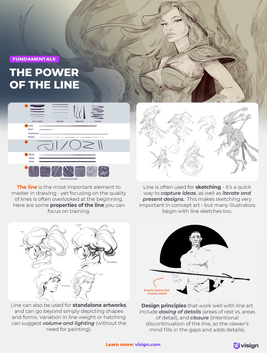 visignacademy's tweet image. Better line quality means stronger artworks! It’s really that simple. Here’s what to look out for.
Train your line quality with the free Drawing Tips PDF: visign.com/downloads/visi…
#visigntips #drawingtips #lineart #sketching #learnart