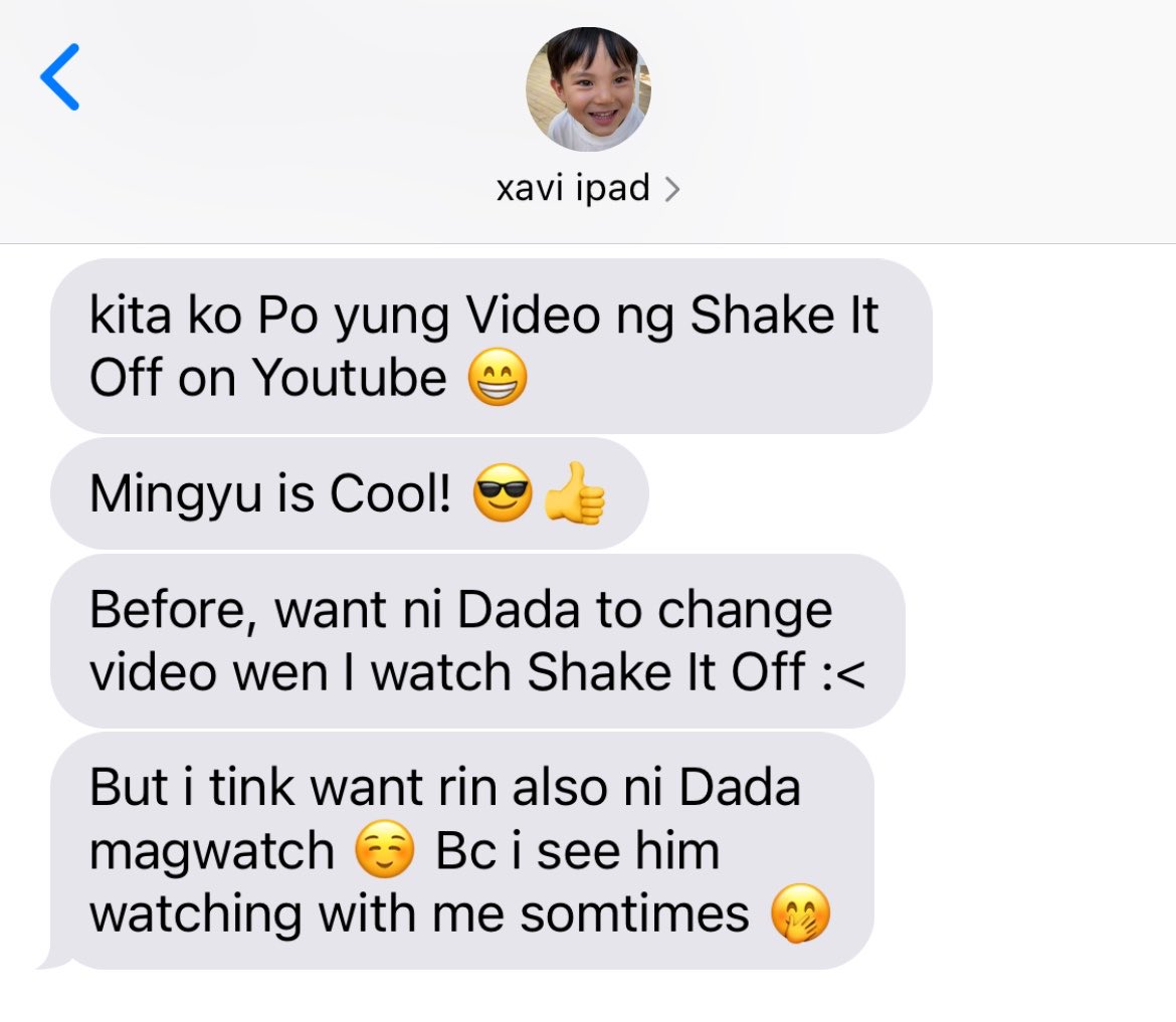 mnwnuism's tweet photo. bebe Xavi paano mo naging idol si Mingyu Kim? ^___^ nanunuod ba si Dada mo o may mga poster siya sa bahay niyo? :D — xavi sa isip-isip niya: dada pass po sa halata eme HAHAHA 

for context: recent lang sha naging fan! 😁 https://t.co/9e2IcsBWYJ https://t.co/GR2Zuuzcyt