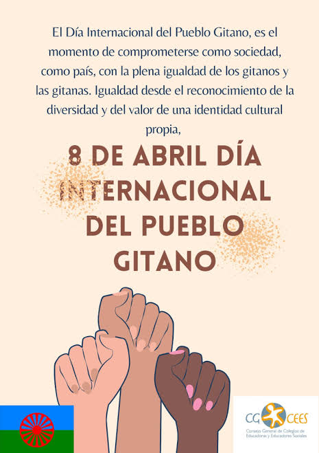 Hoy  8 de Abril se conmemora el Día Internacional del Pueblo Gitano, una fecha que recuerda al I Congreso Mundial romaní/gitano celebrado en Londres el 8 de abril de 1971 en el que se instituyó la bandera y el himno gitano.
#Cultura