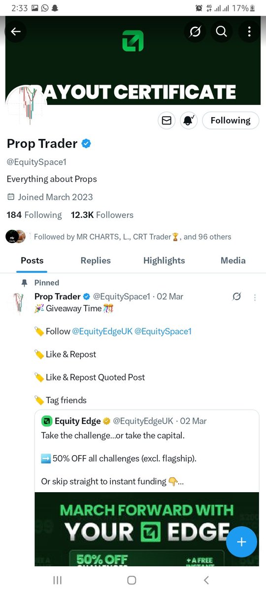 nwobane's tweet photo. @katsinawafx @EquityEdgeUK @EquitySpace1 Done✅ @traderiyke @ofd @kingso09131 https://t.co/C32CC17LnN