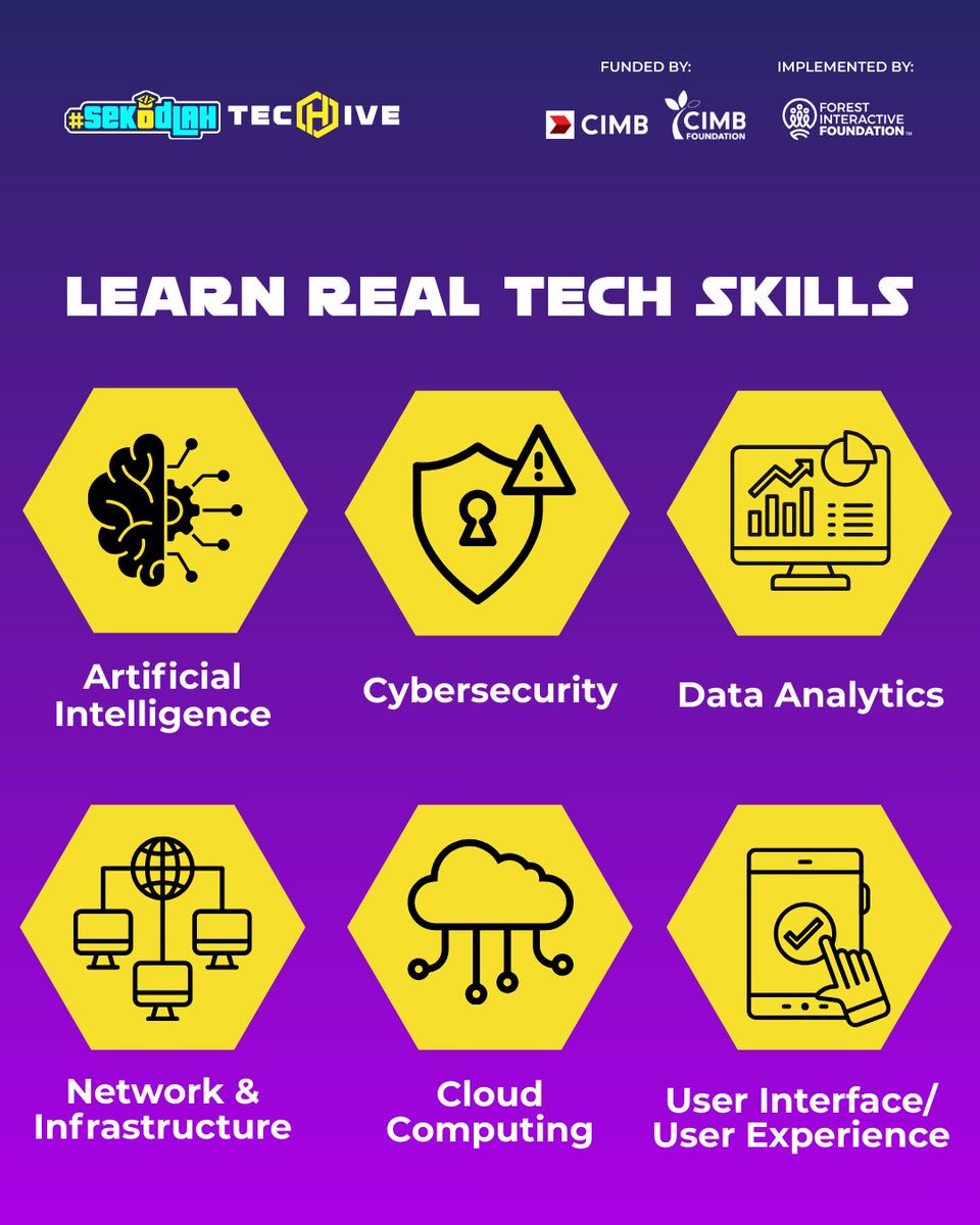 reviewbyyasmin's tweet photo. Fully funded tech skills program sponsored by CIMB &amp; CIMB Foundation! If you’re a final year student/fresh graduate in tech related fields serious about landing opportunities in tech, apply now.

📍https://t.co/auhJjc7Ap2 https://t.co/BnbX1gJjtC