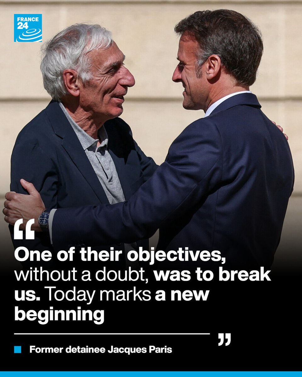 France24_en's tweet image. 🇫🇷 Two #French nationals who returned home Wednesday after being held for almost four years in #Iran said they had never given up hope and would speak out about the "daily horror" of their Iranian prison.

Here's what they had to say ⤵️

Read more ➡️ go.france24.com/BRQ