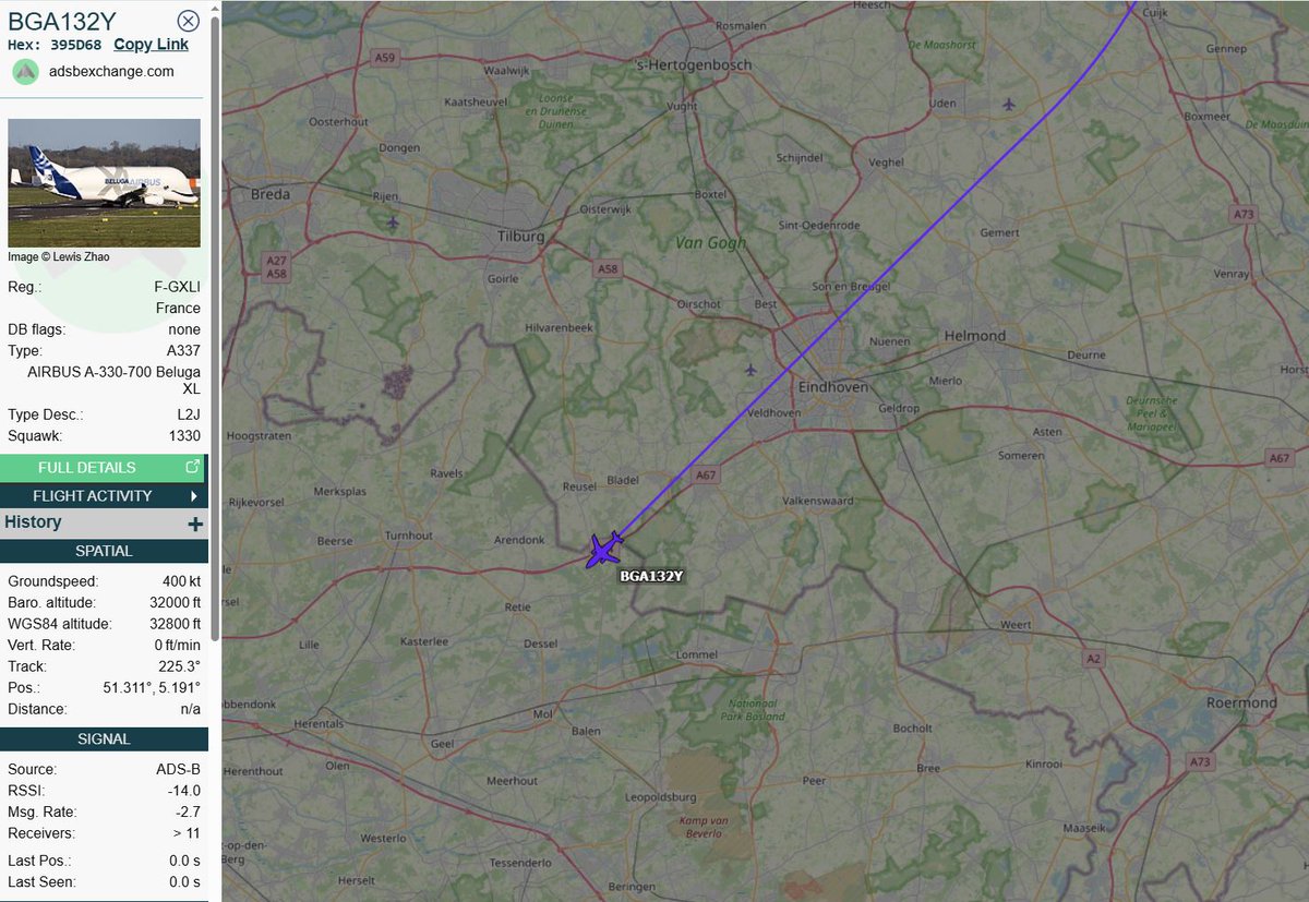 EHEH_Spotter's tweet image. 🇫🇷 Airbus  Beluga XL F-GXLI  @ FL320 

#NLspot #BelugaXL '#Airbus
