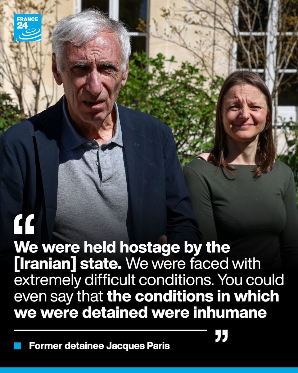 France24_en's tweet image. 🇫🇷 Two #French nationals who returned home Wednesday after being held for almost four years in #Iran said they had never given up hope and would speak out about the "daily horror" of their Iranian prison.

Here's what they had to say ⤵️

Read more ➡️ go.france24.com/BRQ