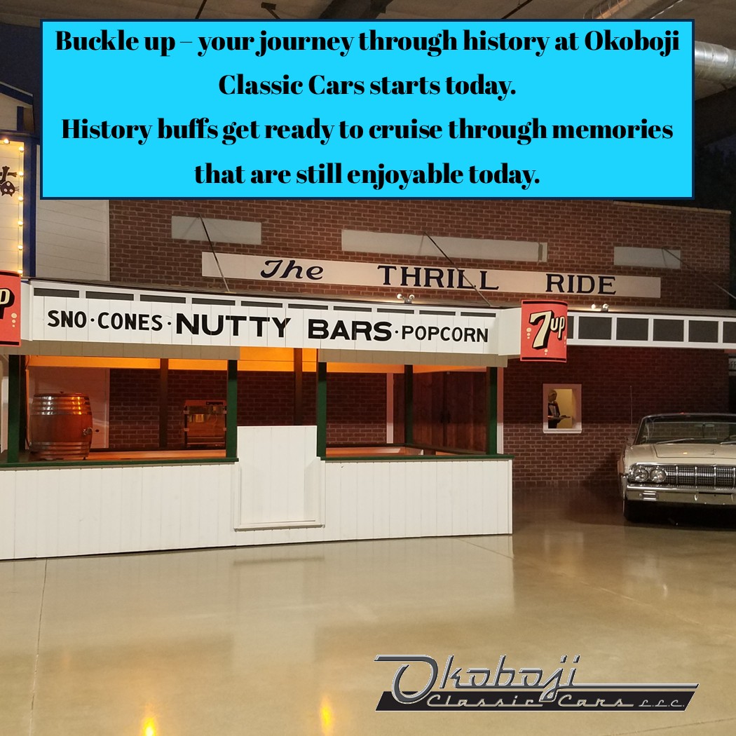 Museum hours include Monday-Saturday starting at 10 am with the last tour starting at 4 pm. Call Okoboji Classic Cars, LLC ahead for details at 712-332-8029.😎🏁😎🏁