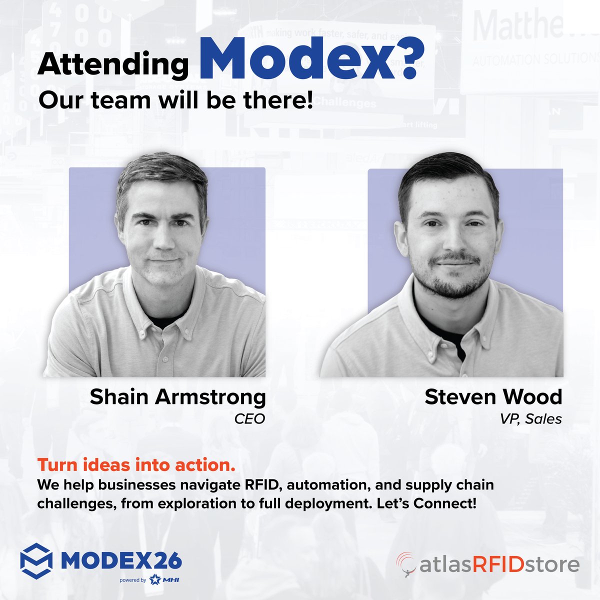 atlasRFID's tweet photo. Attending #MODEX?

Turn ideas into action with our team. We help businesses navigate RFID, automation, and supply chain challenges, from early exploration to full deployment.

 Looking for help turning ideas into real-world solutions? Let’s connect:https://t.co/2FiP7g6RdH https://t.co/3HCdsRMjl3