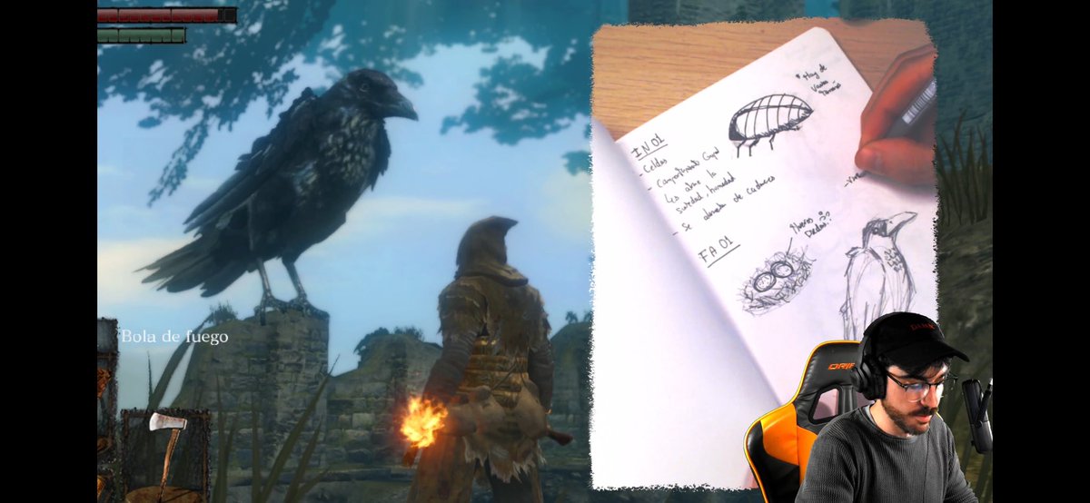 elfrensyt's tweet photo. Guapísimo lo que estamos haciendo en streaming con el cuaderno de campo de Dark Souls https://t.co/LWAJTdQjDK