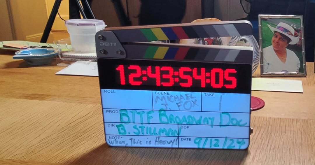 deitymicrophone's tweet image. Great Scott, the Deity timeslate made it to Broadway. The timeslate is helping to keep production locked in and ready for action. 
📸 @holdforsteve on IG 

#SetLife #SoundSpeeds #FilmGear