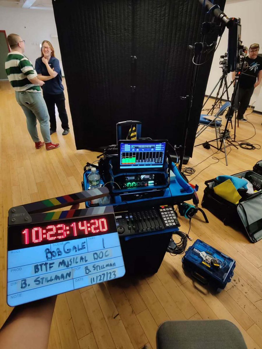 deitymicrophone's tweet image. Great Scott, the Deity timeslate made it to Broadway. The timeslate is helping to keep production locked in and ready for action. 
📸 @holdforsteve on IG 

#SetLife #SoundSpeeds #FilmGear