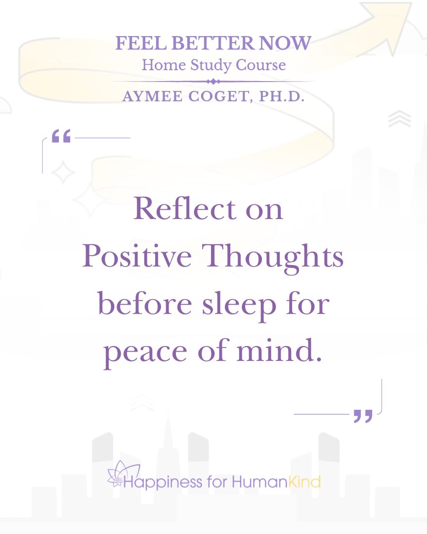 Clear your mind at night, wake with a lighter heart. 🌙 Reflect before bed to release stress and reset your energy. What positive thoughts will you choose tonight?
👉 Get the Feel Better Now Home Study on Amazon
#mindfulsleep #wellbeing #renewal