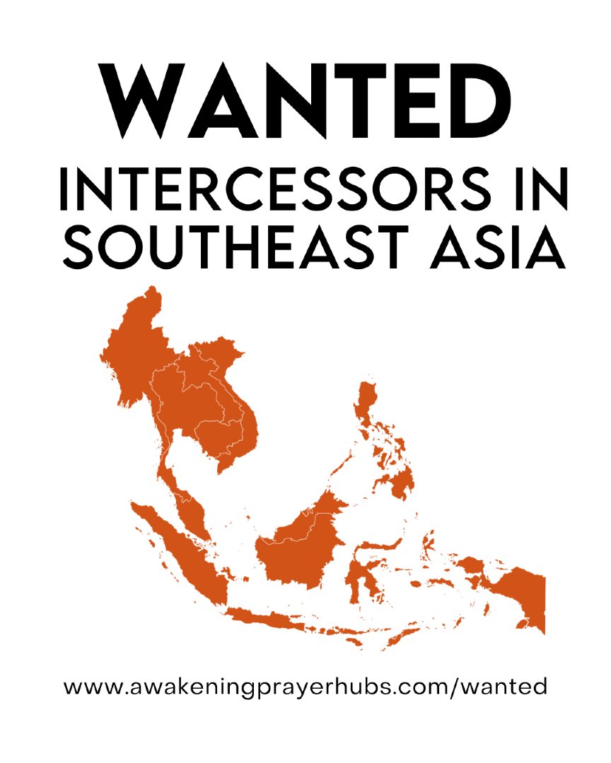 propheticbooks's tweet image. I am looking to raise up WATCHMEN, INTERCESSORS, and PRAYER WARRIORS in SOUTHEAST ASIA.
If you are an intercessor in SOUTHEAST ASIA and feel called, visit awakeningprayerhubs.com/wanted/

#SoutheastAsia #PrayerWarriors #Intercessors #Watchmen #AwakeningPrayerHubs #SpiritualWarfare