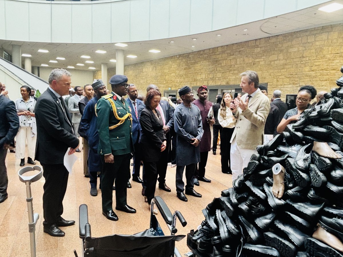 ICRC_AfricUnion's tweet image. Grateful to showcase our assistance to landmine survivors @AUC_PAPS under @MFAEthiopia chairship of the PSC during the commemoration of #MineActionDay. #ICRC urged #members to establish an AU-led Regional Training Hub to address shortage of specialists &amp;amp; lifelong needs of victims