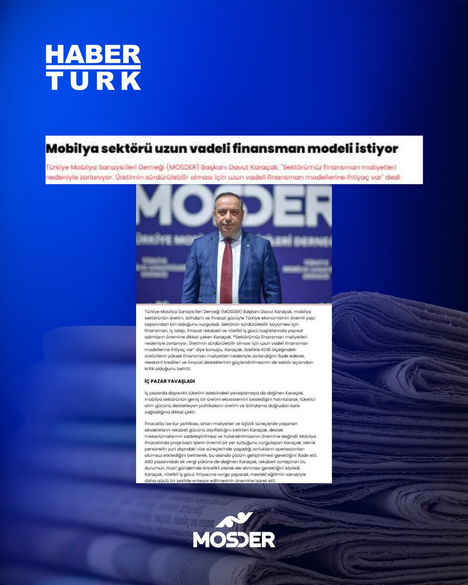 TMOSDER's tweet photo. Mobilya sektörünün güncel dinamikleri, üretim gücü ve sürdürülebilir büyüme odağı, ulusal basının önde gelen yayınlarında öne çıkmaya devam ediyor. MOSDER olarak; sektörümüzün ihtiyaçlarını, beklentilerini ve geleceğe yönelik çözüm önerilerini kamuoyu ile paylaşmayı sürdürüyoruz. https://t.co/lTe8v7ardz