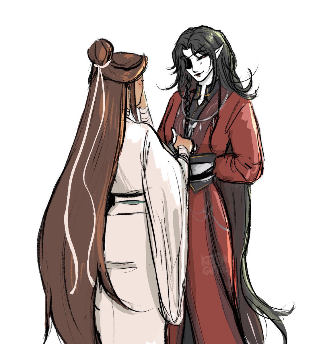 _kittengutz__'s tweet photo. Hualesbians #tgcf #HeavenOfficialsBlessing #Hualian https://t.co/bl8UnhoBQF