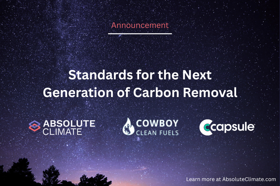 absclimate's tweet photo. Today, Absolute Climate, Cowboy Clean Fuels, and @EvidentGlobal announced a partnership to bring a new class of carbon removal credits to market.

As projects grow more complex, the industry needs clearer, more consistent ways to measure and verify impact.

Learn more here: https://t.co/SewHcQKCpt