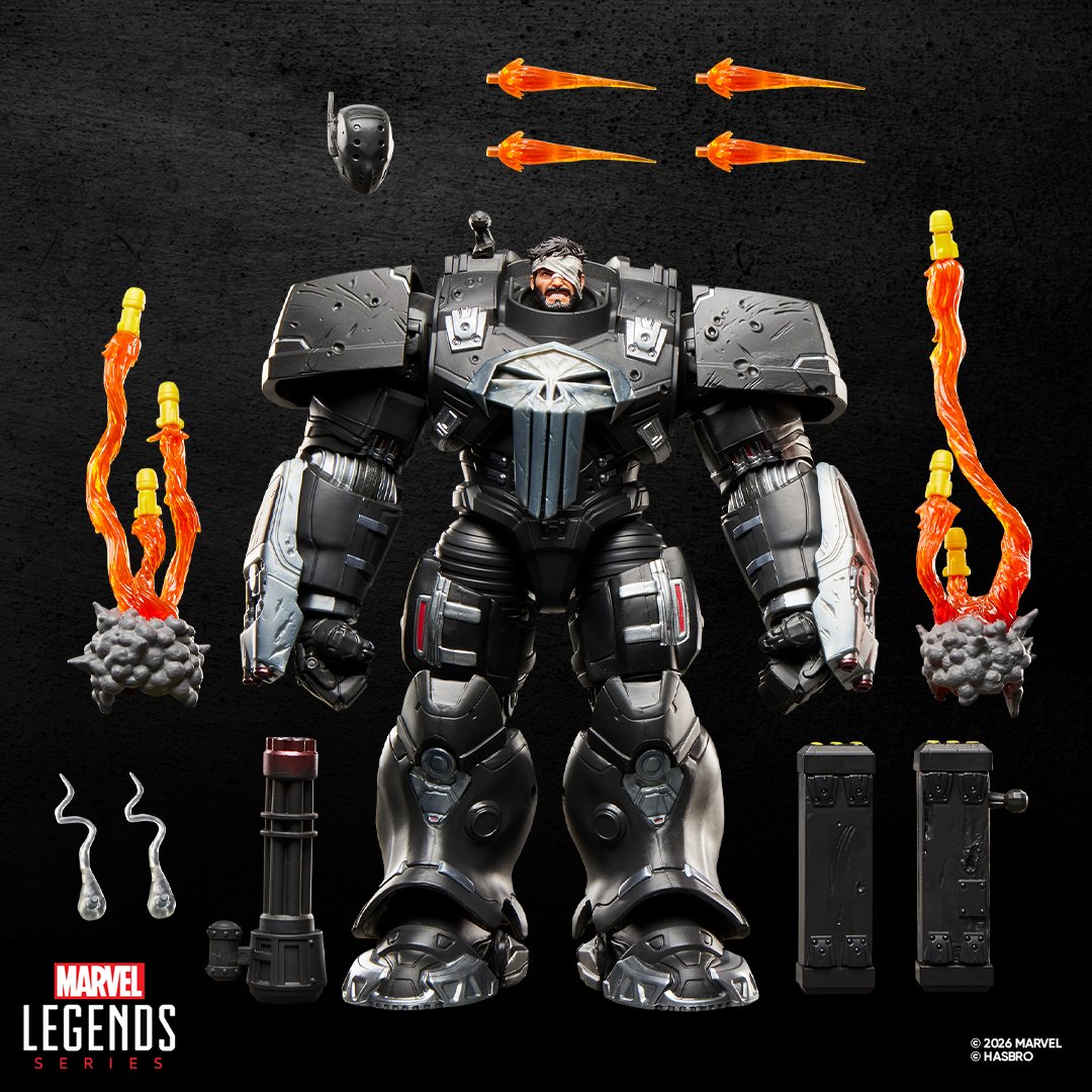 HasbroPulse's tweet image. When #Punisher targets the Thunderbolts, he brings Hulk-level force!

Inspired by Thunderbolts #31, this #MarvelLegends Punisher #Hulkbuster Armor build is made for heavy play and display.

Pre-order today on #HasbroPulse | Premium 1PM ET / All 2PM ET 🔗 go.hasb.ro/ShopMarvel