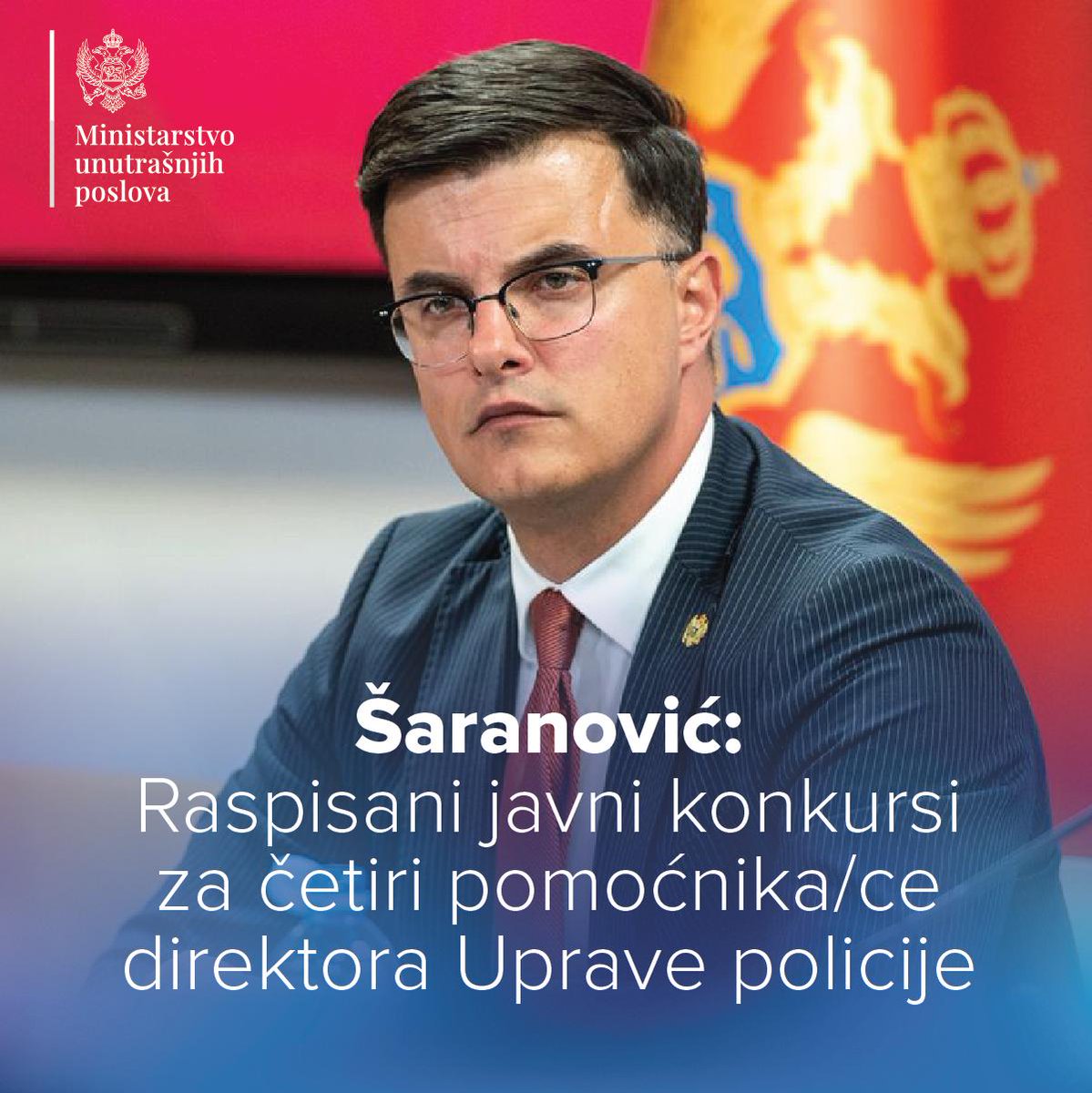 MupCg's tweet photo. 📍Na zahtjev @MupCg Uprava za ljudske resurse raspisala je4️⃣ javna konkursa za pozicije pomoćnika/ca direktora UP u punom mandatu - za Sektor za borbu protiv kriminala, Sektor policije opšte nadležnosti, Sektor granične policije i Sektor za obezbjeđivanje ličnosti i objekata. https://t.co/kqNtxJTb5K