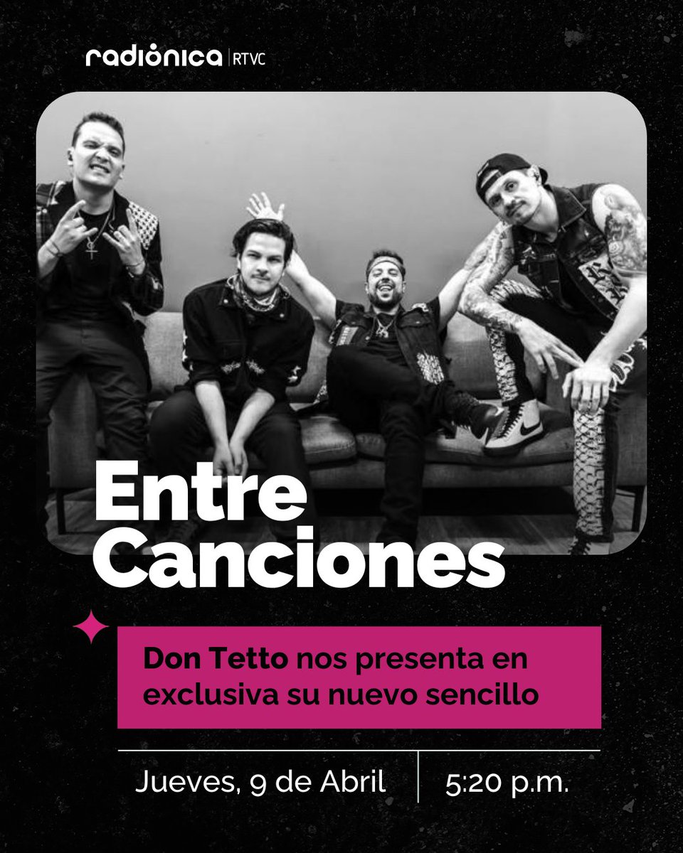 radionicafm's tweet photo. 👊​🎵​ Escucha historias hechas música con @soyjohnf en #EntreCanciones, el espacio donde la tarde se transforma en un mapa de emociones sonoras.

Entrevista: @DONTETTO nos presentan en exclusiva su nuevo sencillo.

Sintoniza #EntreCanciones de lunes a jueves desde las 5:00 p. m. por todas nuestras frecuencias o por el siguiente enlace → https://t.co/hnOVqRX9aA 📻