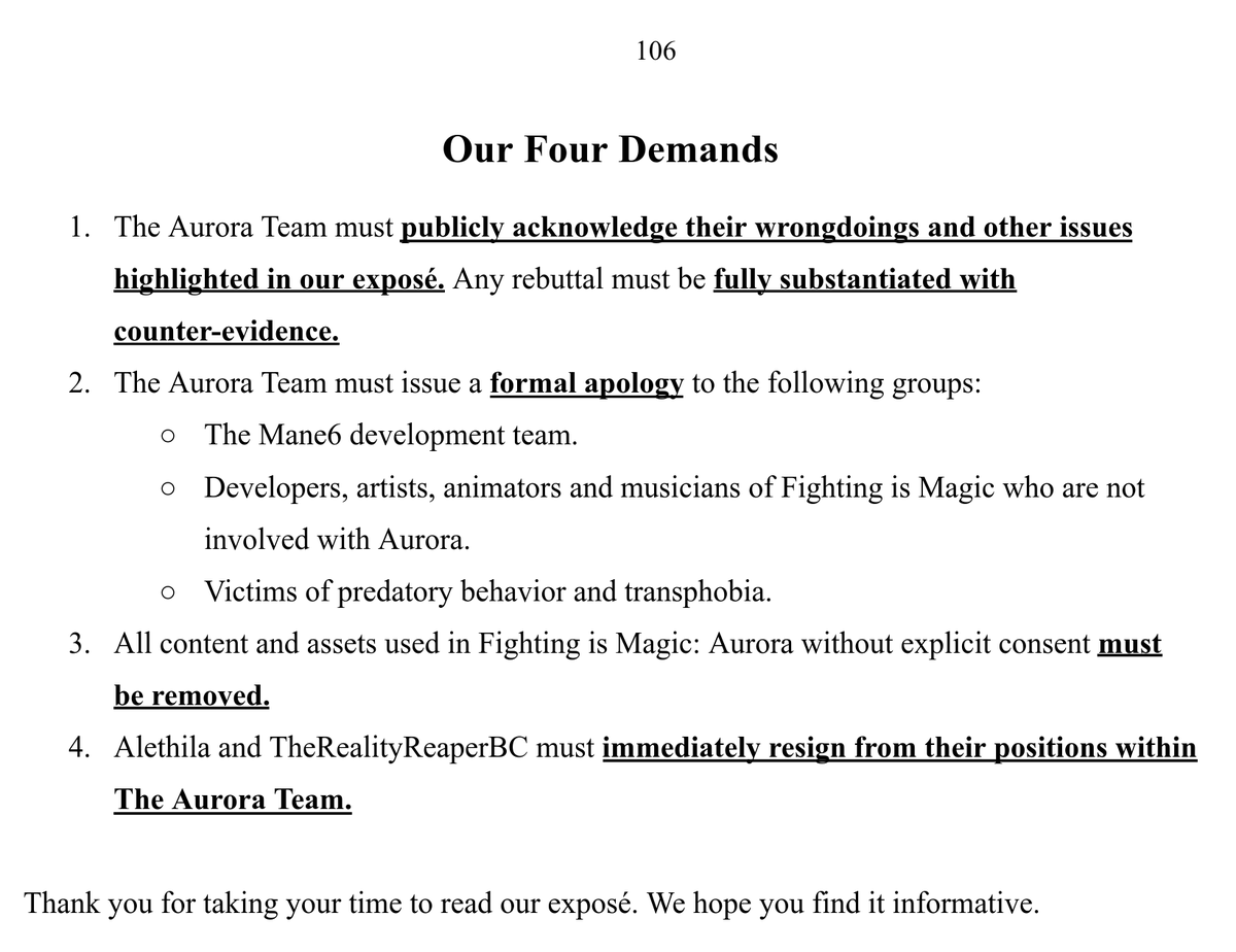FiMA_Expose's tweet photo. A reminder of what we have set out in our exposé report - Our Four Demands. #fimaurora #fim #aurora #fightingismagic #fightingismagicaurora #mlpfim #mlp #mylittlepony #noshame #windowslogic #pony https://t.co/JkrVjrUrXj