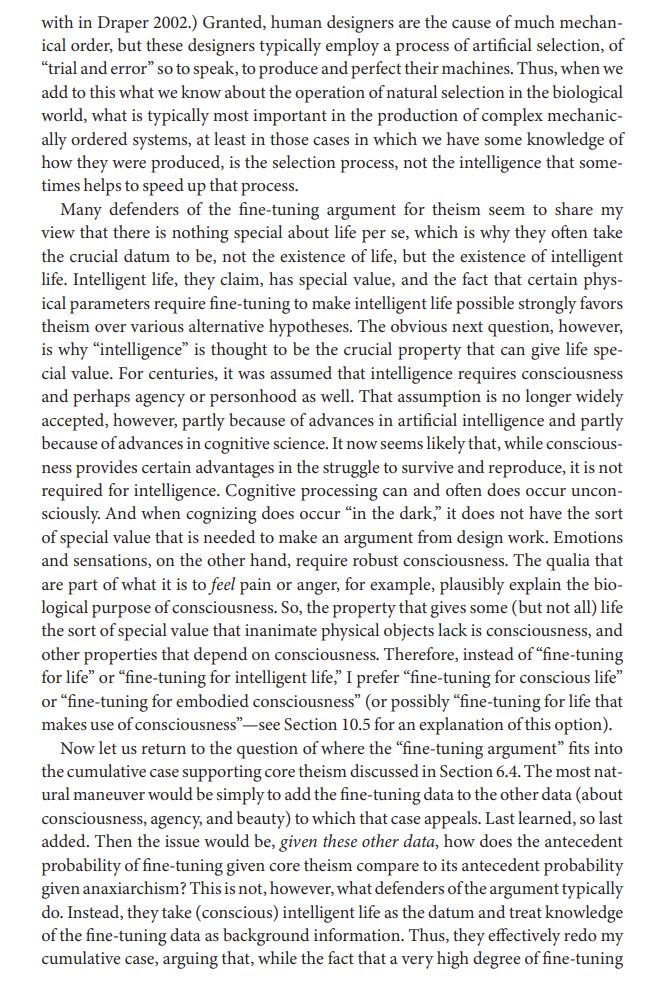 analyticatheism's tweet image. In his "Atheism and the Problem of Evil", Paul Draper offers a subtle and careful critique of fine-tuning, mainly that not only are the probabilities assinged to the FTA unjustified, but when the data is ordered carefully, core Atheism ultimately comes out on top.