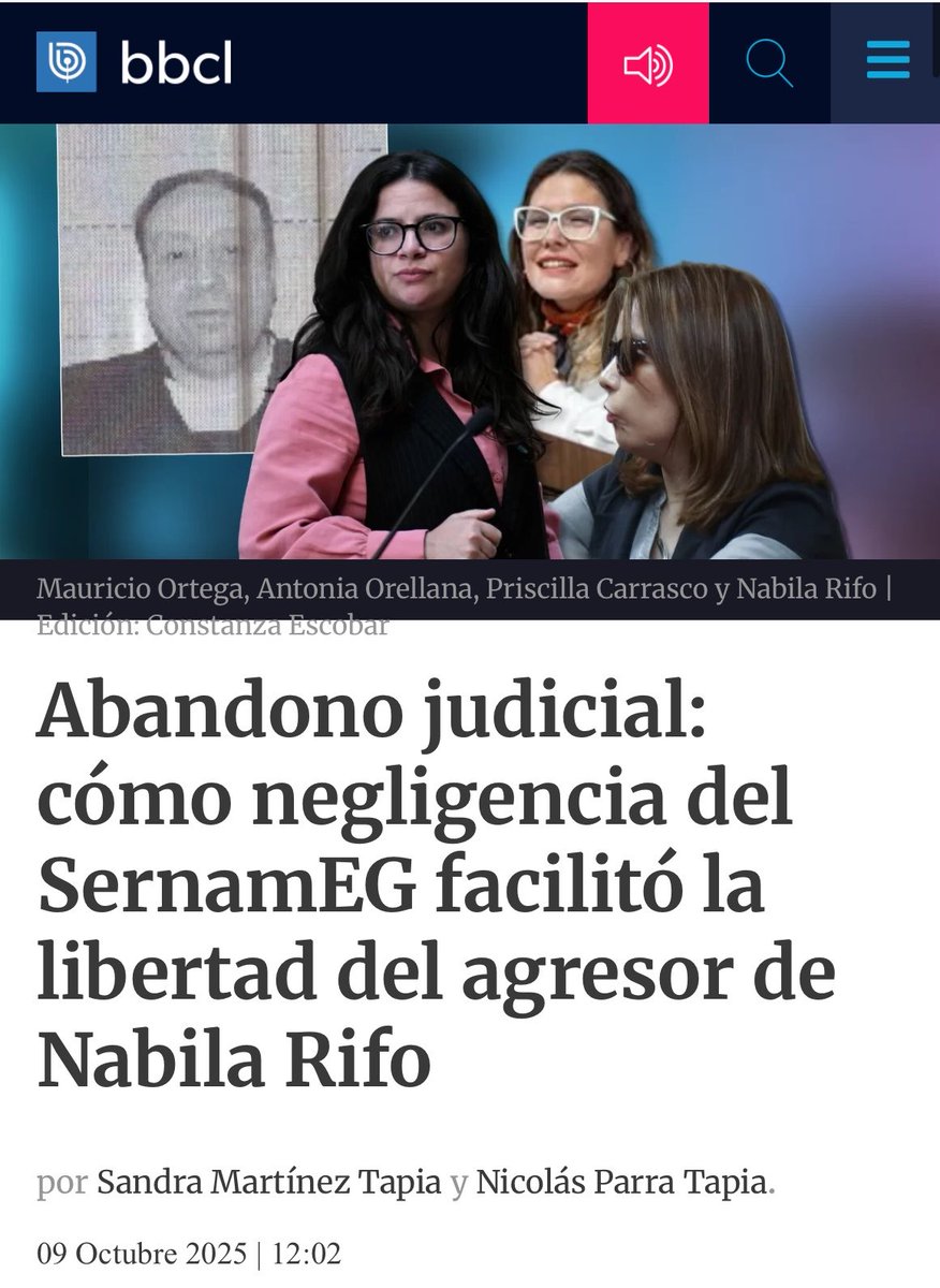 DrazenAndre's tweet photo. Despidieron una funcionaria con Cancer.

EXCELENTE DECISIÓN. 👏🏻👏🏻👏🏻

Priscilla Carrasco en su cargo como directora de SernamEG:
- Despidió a Isabel Amor por razones discriminatorias.
- Despidió a Paula Cifuentes de forma arbitraria según Contraloria.
- Defendió la contratación de la pareja del delegado de Los Ríos. (Nepotismo)
- Debido a su negligencia, facilitó la libertad del agresor de Nabila Rifo.
- Se burlo de funcionarios e hizo movimientos presupuestarios fuera de la ley.

Ahora pide empatía, sororidad y protección, pero ella nunca la dio.