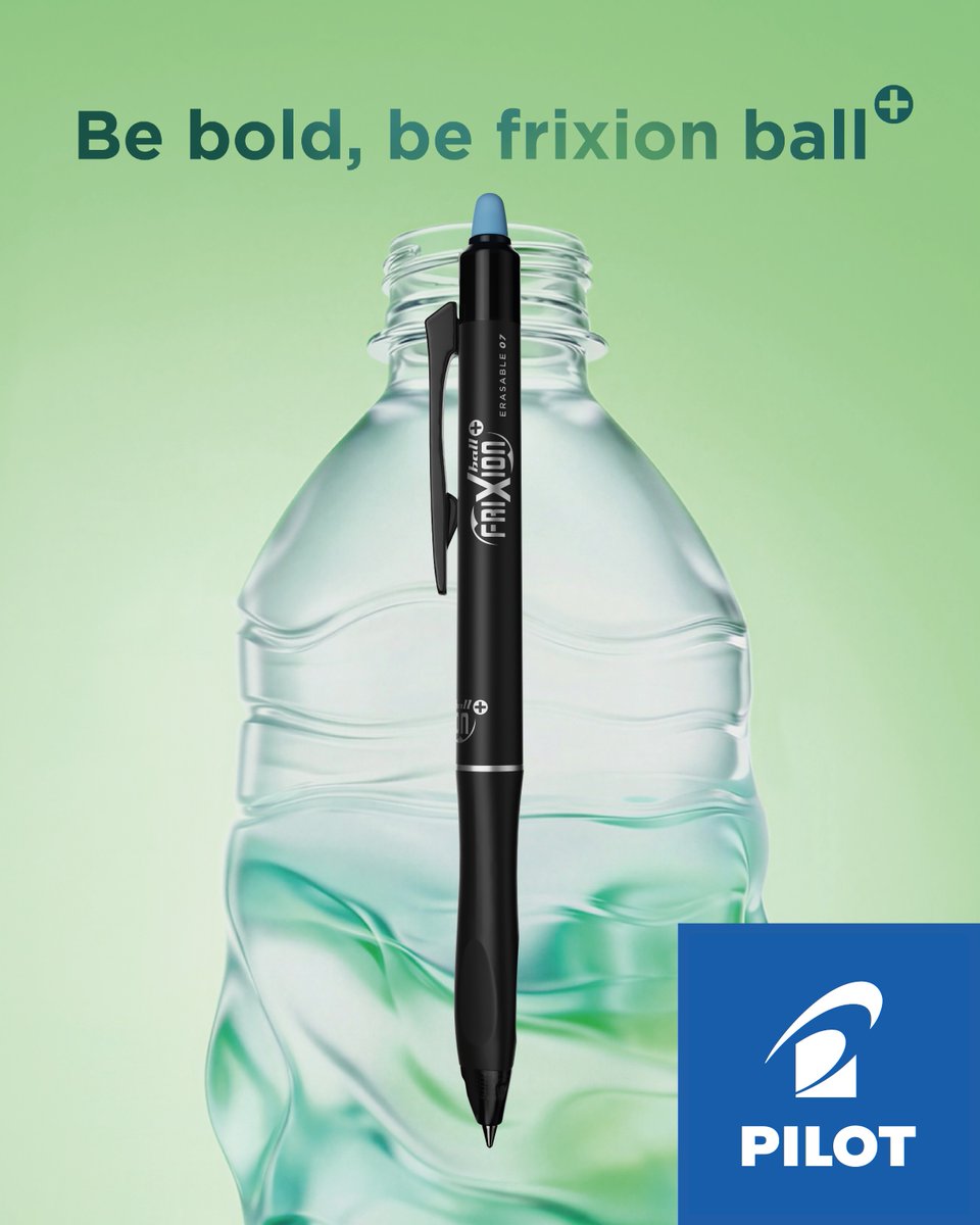 PilotPenUK's tweet image. Your new everyday classic: eco-designed, ergonomic, erasable ✍️

Write better. Think smarter. Be bolder with FriXion Ball+ 🏆

#FriXionBallPlus #EcoDesigned #ErgonomicDesign #Erasable #WriteYourWorld #Refillable