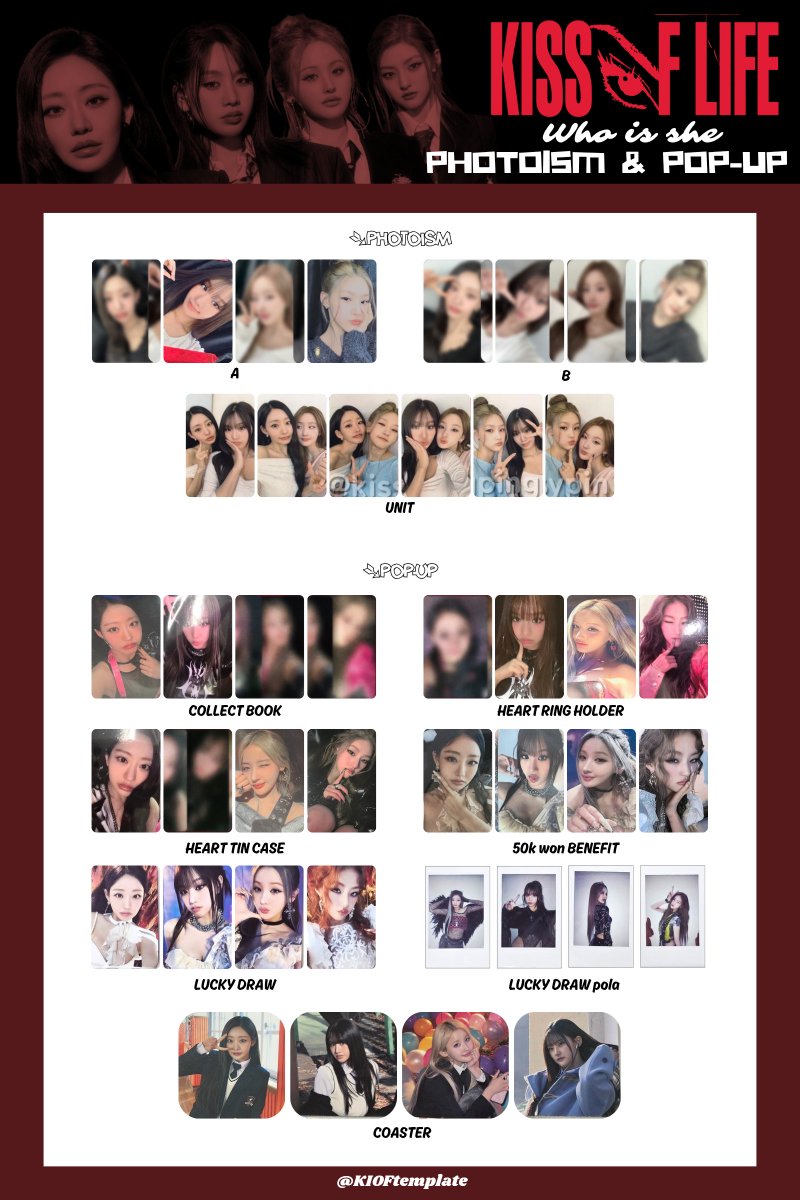 KIOFtemplate's tweet image. KISS OF LIFE 2nd Single Album [Who is she]

PHOTOISM &amp;amp; POP-UP CAFE MD
🔗drive.google.com/drive/folders/…

KISSOFLIFE キオプ templates template pc 키스오브라이프 키오프 포카 JULIE NATTY BELLE HANEUL トレカ 一覧 KIOF PHOTOCARD poto card
#KISSOFLIFE #키스오브라이프
#KIOFtemplate #Who_is_she