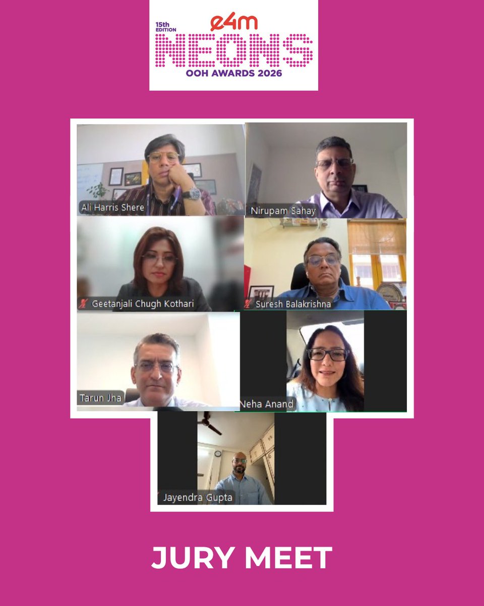 e4mevents's tweet image. Great OOH doesn’t just occupy space — it owns attention.
The #e4mNEONeOH Jury Meet 2026 brings together industry leaders to evaluate the campaigns that redefined outdoor creativity this year.

#NEONOOH #OOHAdvertising #JuryMeet #CreativeImpact #IndustryLeaders #e4m
