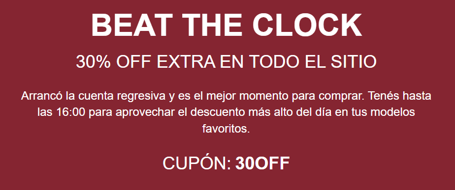 Puma

30% DE DESCUENTO en artículos seleccionados en <a href="/PUMAArgentina/">PUMA Argentina</a>, ingresando el cupón: 30OFF
Vigencia: hasta las 16hs de hoy

Más info:
ar.puma.com