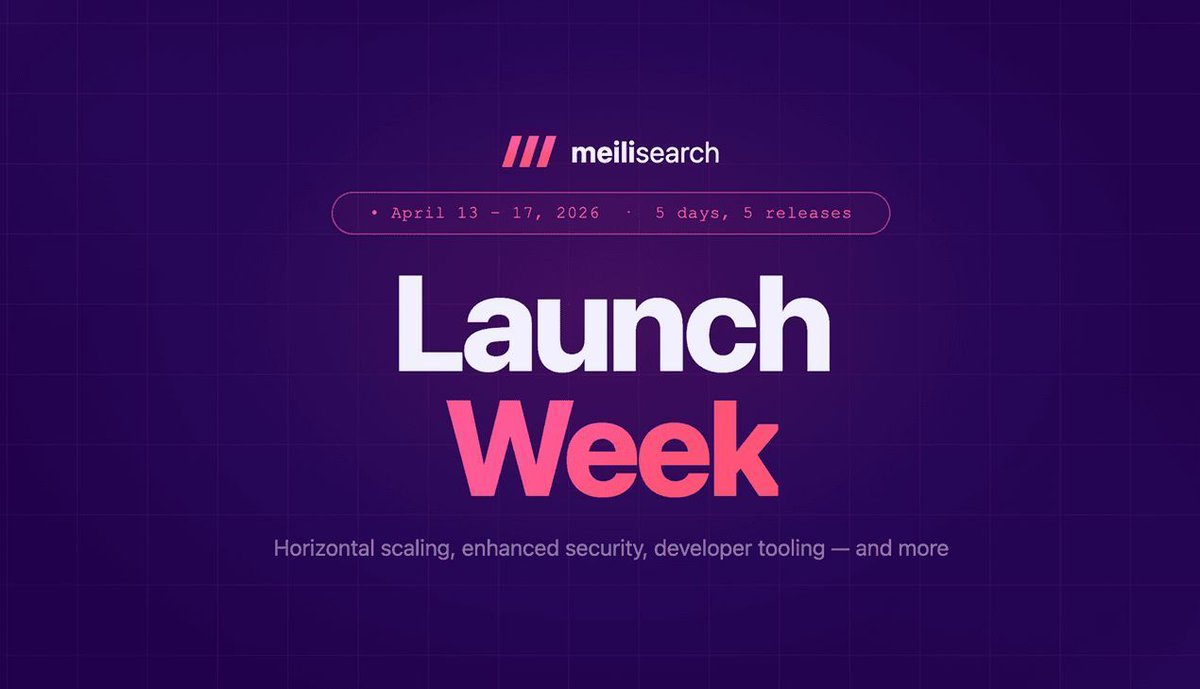 Meilisearch tweet media