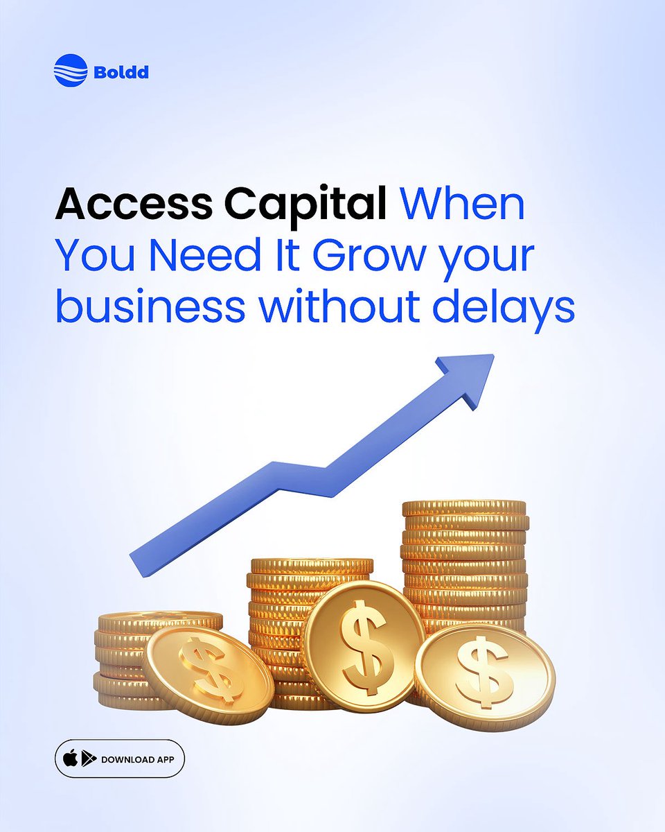 bolddhq's tweet image. Struggling with finances for your business?
Boldd is offering soft SMBs loans to eligible business 🤍💙

#BusinessTips #businesses #finances #loans
