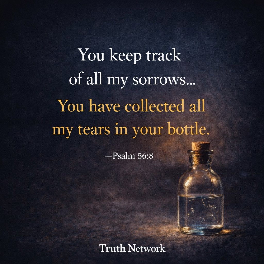 TruthNetwork's tweet image. God hasn’t missed a single tear.
Not the quiet ones. Not the ones no one else saw. Not the ones you tried to hide.
He sees it all. And He cares more than you know.

#TruthNetwork #GodSeesYou #FaithOverFear #HopeInGod #YouAreNotAlone